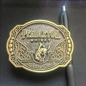 Pendleton Whisky Gold Belt Buckle